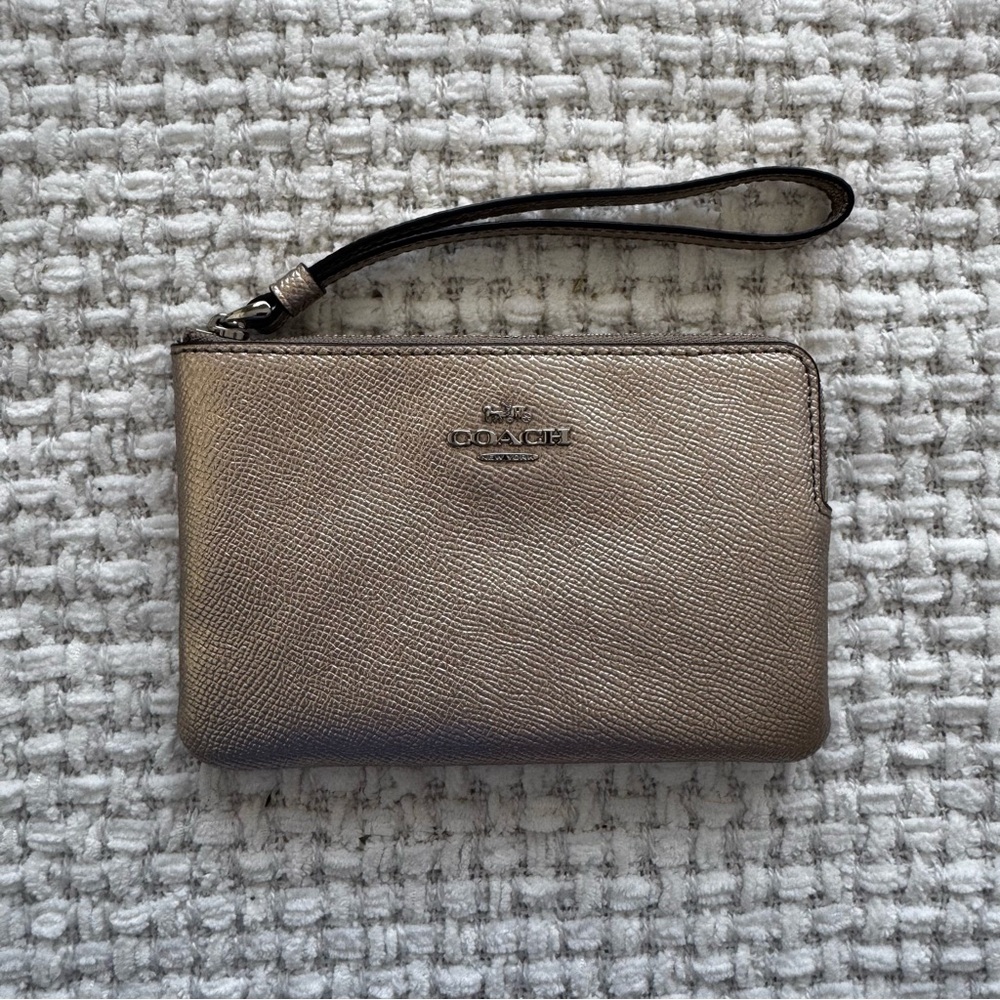 Coach Metallic Wristlet